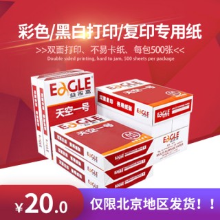 【益而高EAGLE】天空一号 静电双面打印纸复印纸 A4 70g 500张